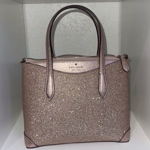 Kate Spade rose gold glitter crossbody
